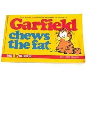 Vintage Garfield Chews The Fat Paperback Book 17th Book Jim Davis 1989 1st Ed